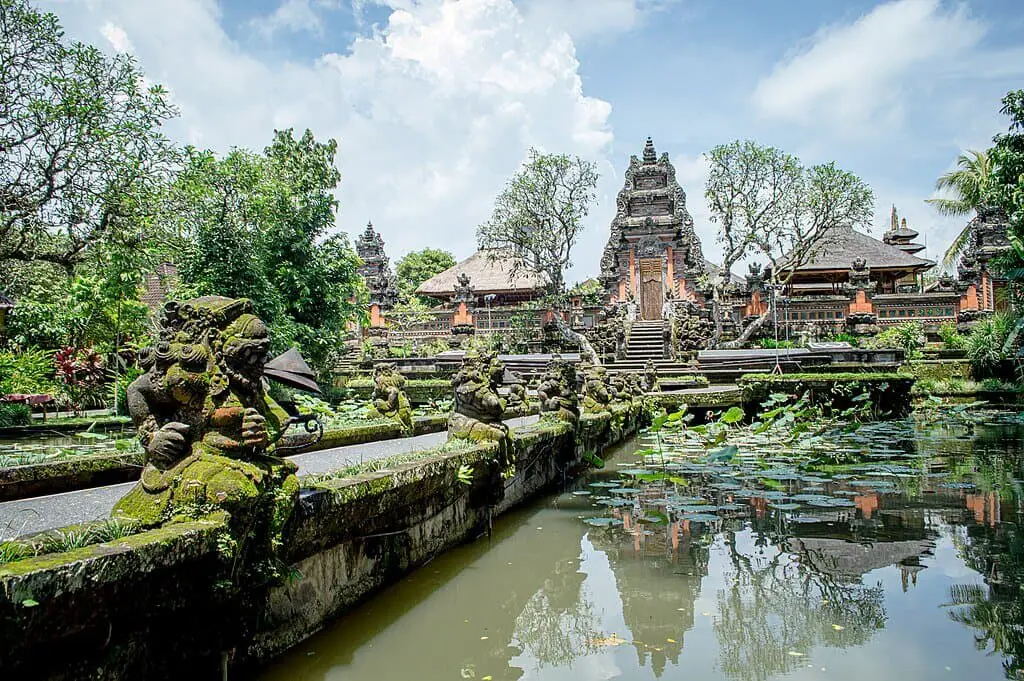 Ubud Water Palace in Bali, former royal residence, completed in 1952.