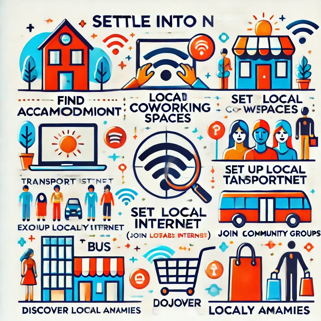Best Digital Nomad Destinations Checklist for settling into a new city as a digital nomad.