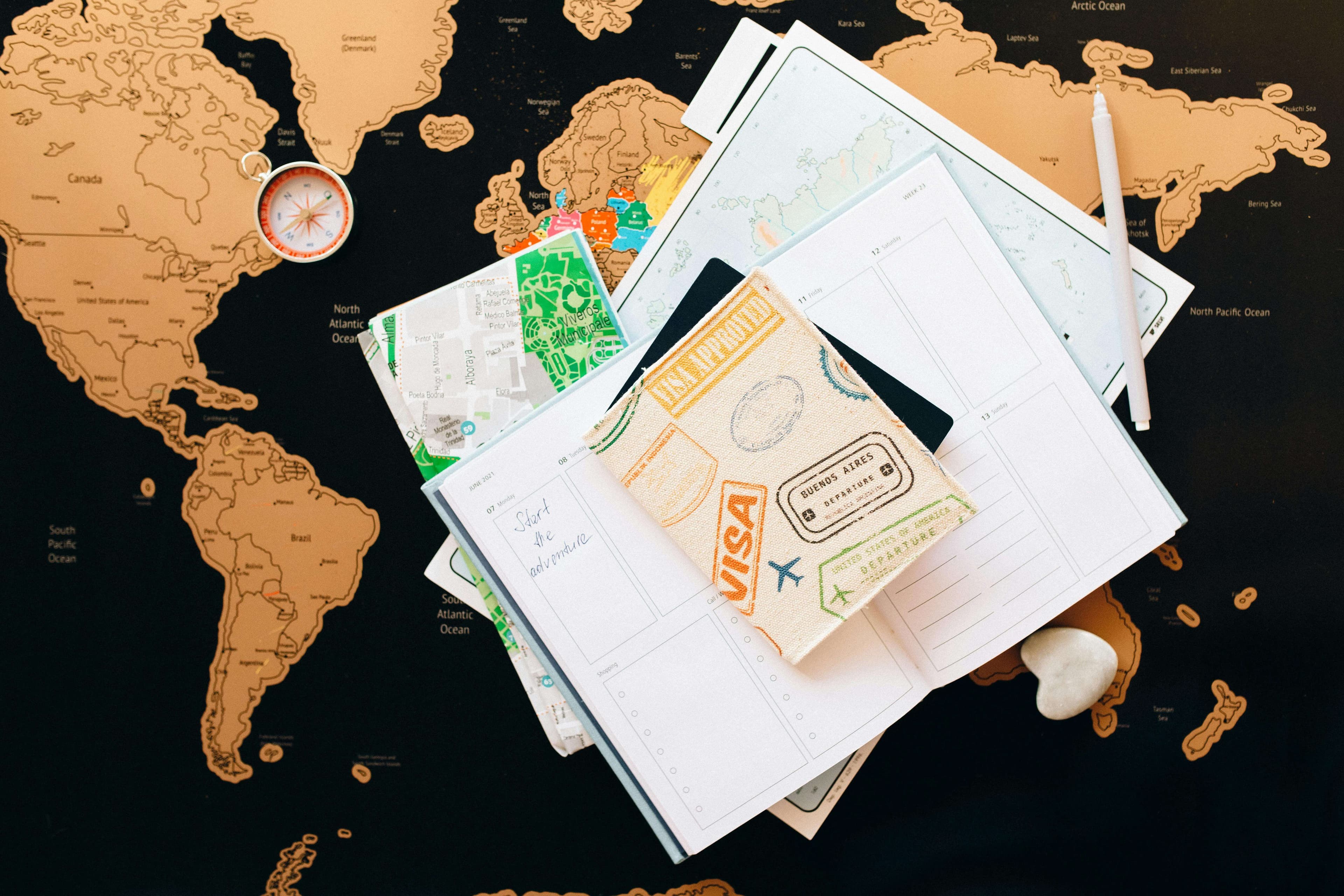 Best Digital Nomad Destinations A map highlighting top digital nomad destinations globally