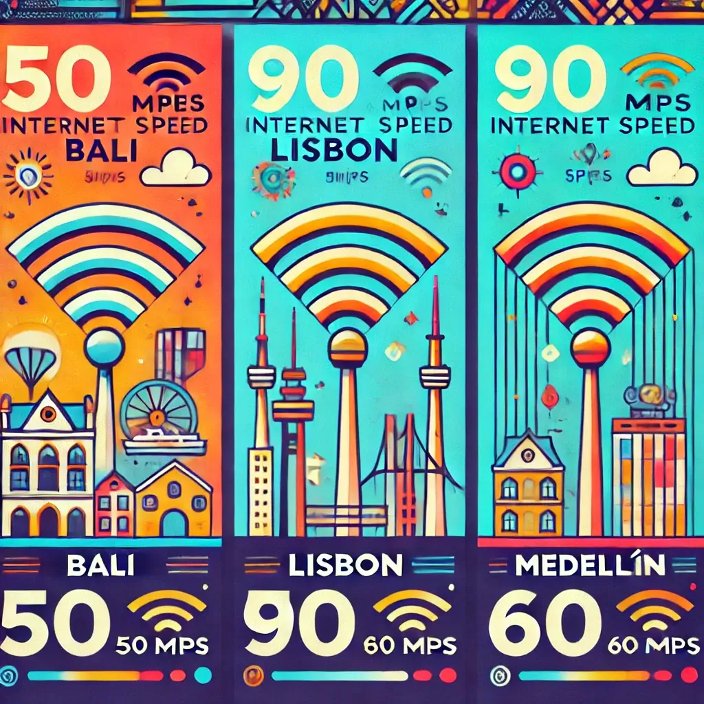 Best Digital Nomad Destinations speed tests for key cities