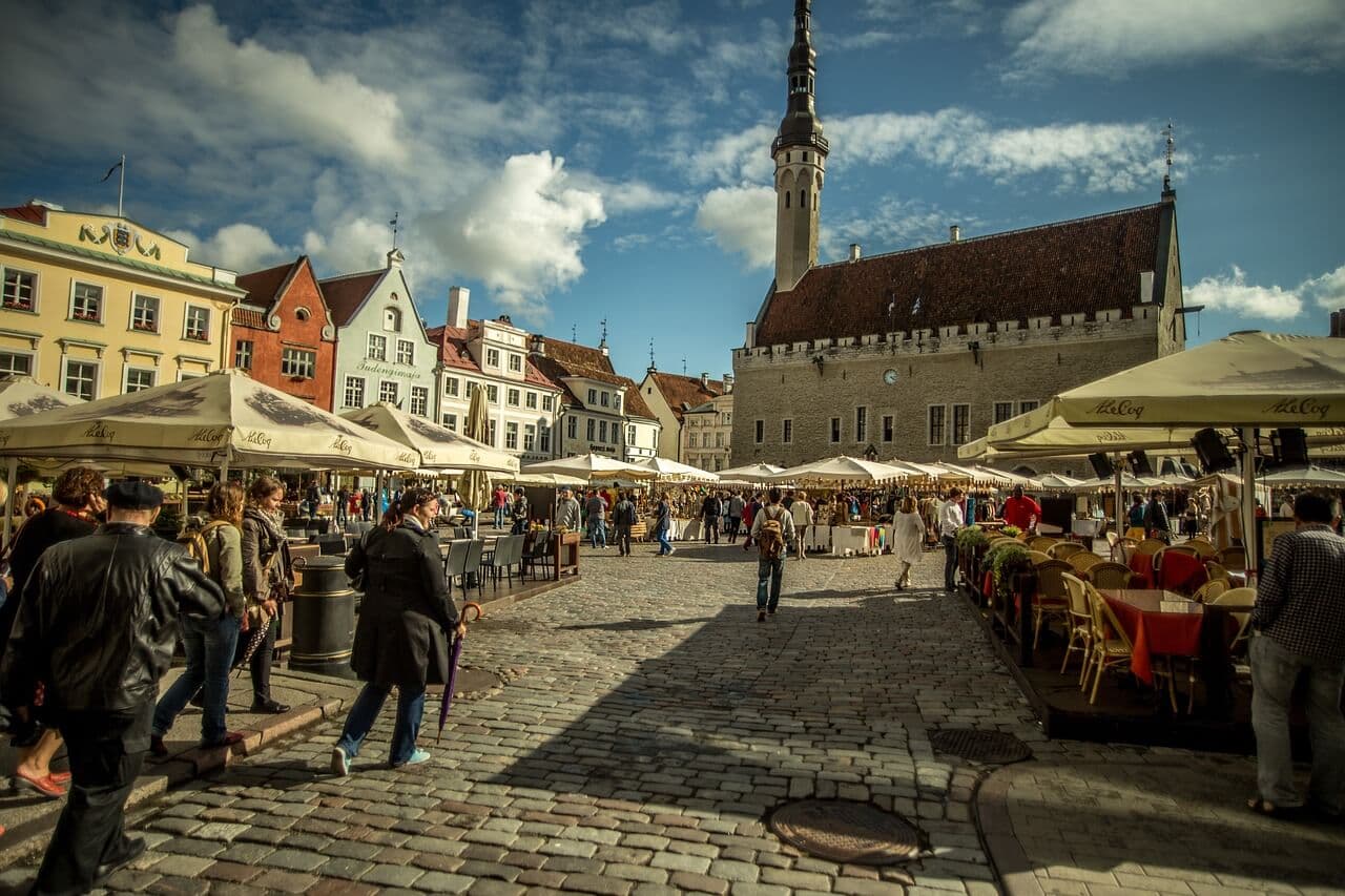 View of Tallinn city center, a prime location to consider when deciding where to stay in Tallinn.