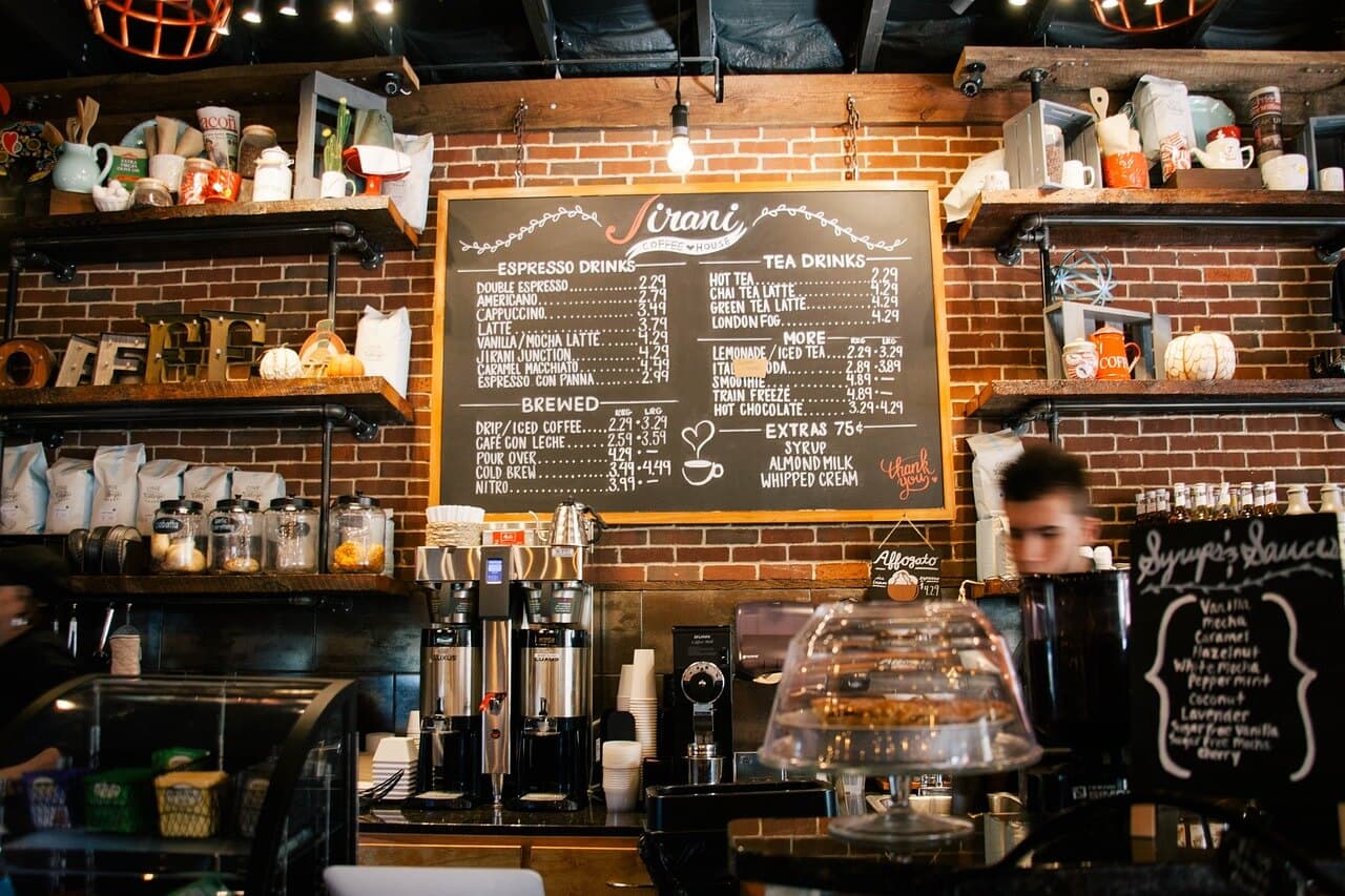Cozy cafe interiors in good restaurants in Tbilisi