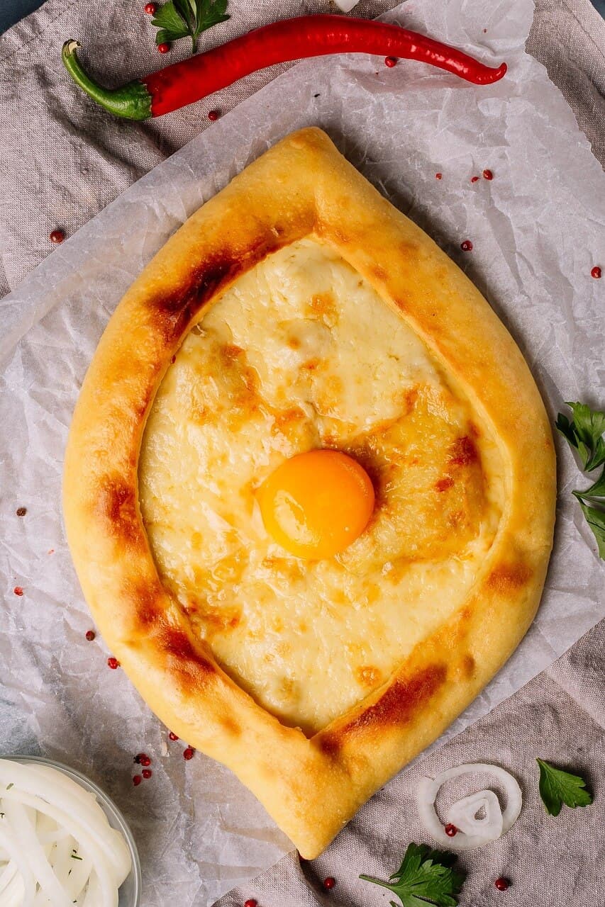 Khachapuri, a delicious and affordable meal served at good restaurants in Tbilisi